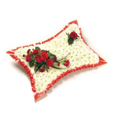 Red and White Based Pillow