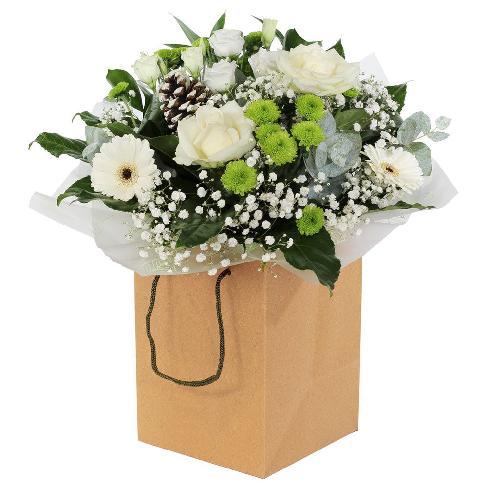 Blanket of Snow – A Wintery Wonderland Bouquet