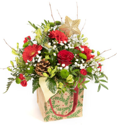 Jingle Bells Christmas Flower Bag